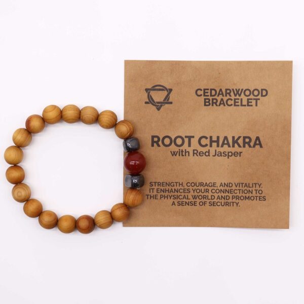 Second image of Pulsera  de Cedro - Chakra Raíz - Jaspe Rojo