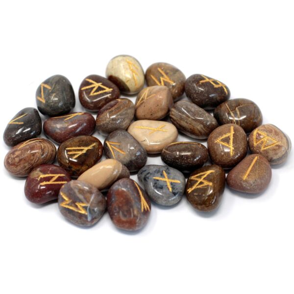 Second image of Juego de Runa de la India en bolsas - Jaspe de lujo