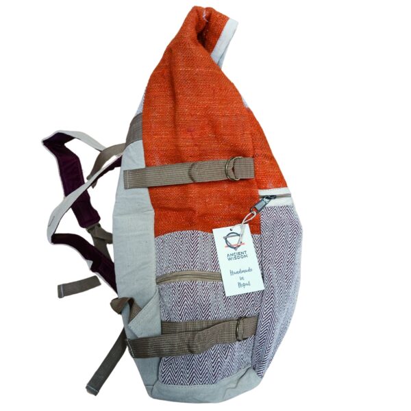Second image of Mochila para Senderismo de Cáñamo - Naranja Atardecer