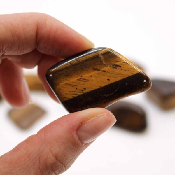 Second image of L Tumble Stones - Ojo de Tigre (dorada)