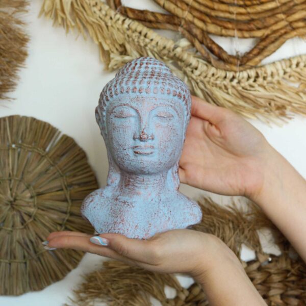 Second image of Cabeza de Buda Tranquilidad - Cobre Azul