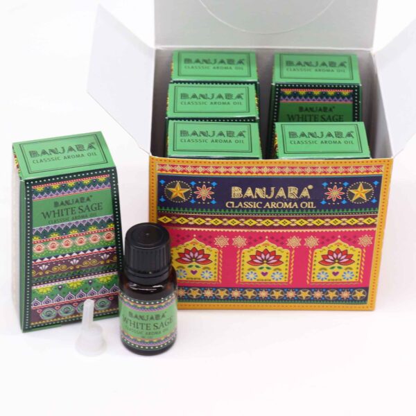 Second image of Aceite con fragancia de la India Banjara 10ml - Salvia Blanca
