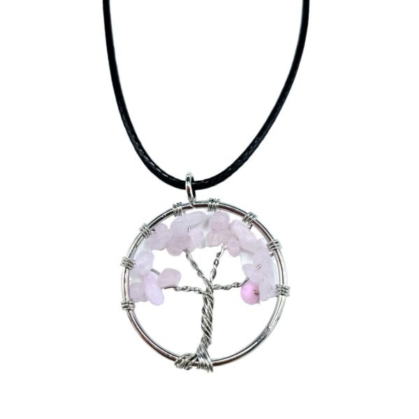 Second image of Colgante Árbol de la Vida - Cuarzo Rosa