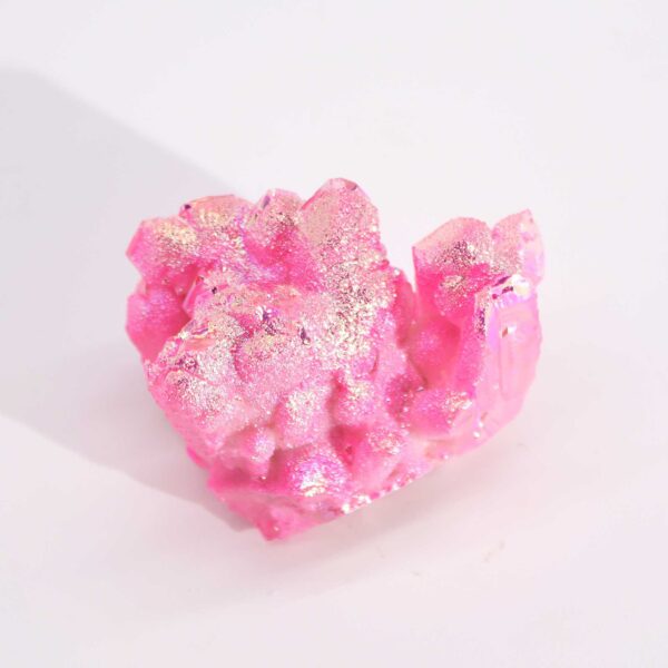Second image of Cuarzo Natural Mejorado Mediano - Aura Rose Halo Quartz (aprox 100-150gm 7-10cm)