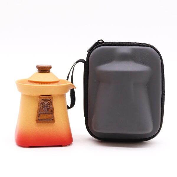 Second image of Juego de tetera Temple y tres tazas - Tierra Naranja