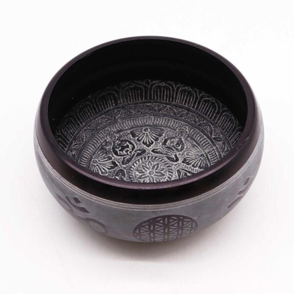 Second image of Cuenco tibetano de polvo de tierra - Om Five Buddha - 16cm