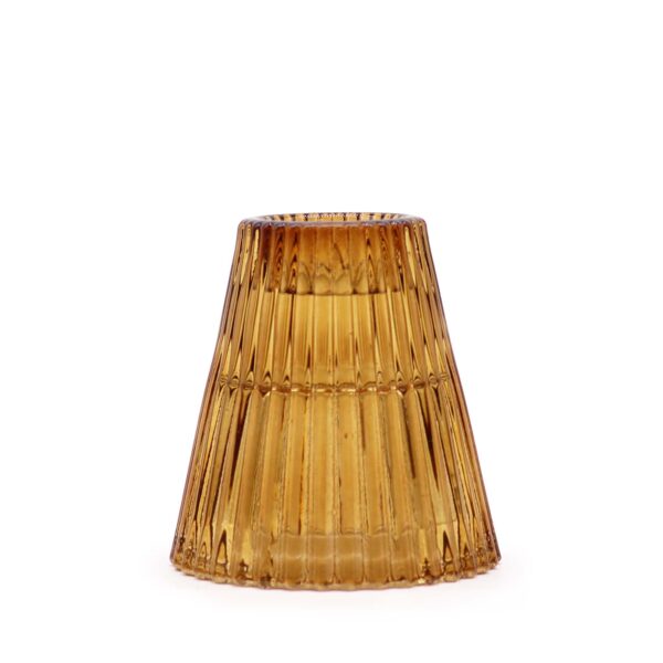 Second image of Portavelas reversible para cena / vela de té - Ámbar antiguo