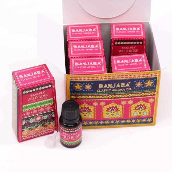 Second image of Aceite con fragancia de la India Banjara 10ml - Rosa silvestre