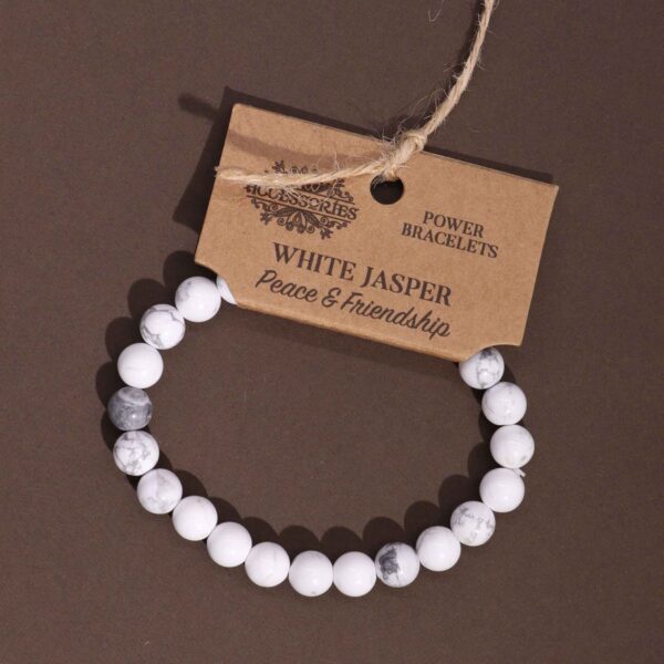 Second image of Brazalete de Energía - Jaspe blanco