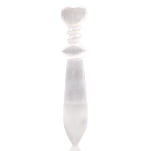 Second image of Cuchillo Ritual Selenite Lrg - Espiral (25cm)