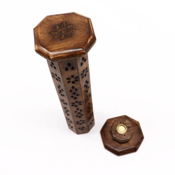 Second image of Mango Wood Hexagonal Tower