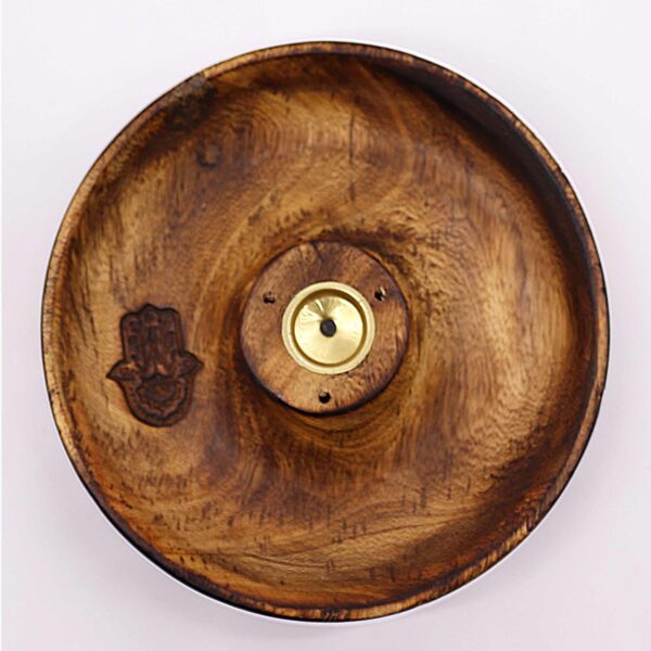 Second image of Disco porta incienso para conos y varillas - Hamsa