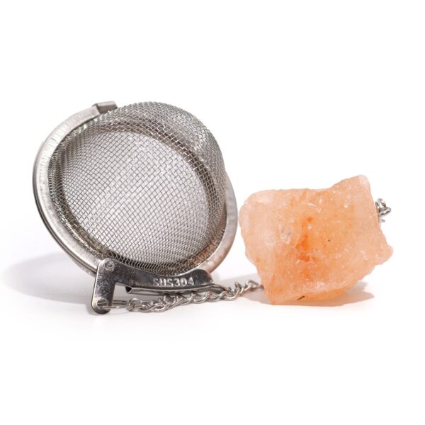 Second image of Colador de té de piedras preciosas de cristal crudo - Cornalina