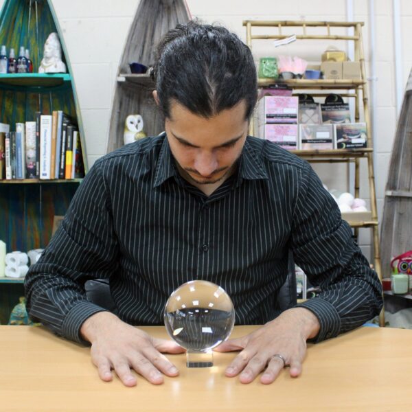 Second image of Bola de Cristal con Soporte 110mm