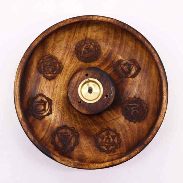 Second image of Disco porta incienso para conos y varillas - 7 Chakras
