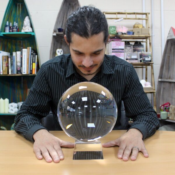 Second image of Bola de Cristal con Soporte 200mm