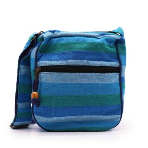 Bolso Bandolera Nepal (correa ajustable) -  RÃos azules