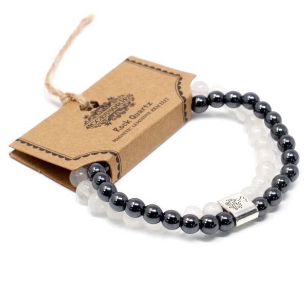 Second image of Pulsera de Piedras Preciosas Magnéticas - Cuarzo Blanco