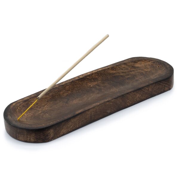 Second image of Bandeja Grande para Incienso 30x10cm - Madera de Mango Clásica