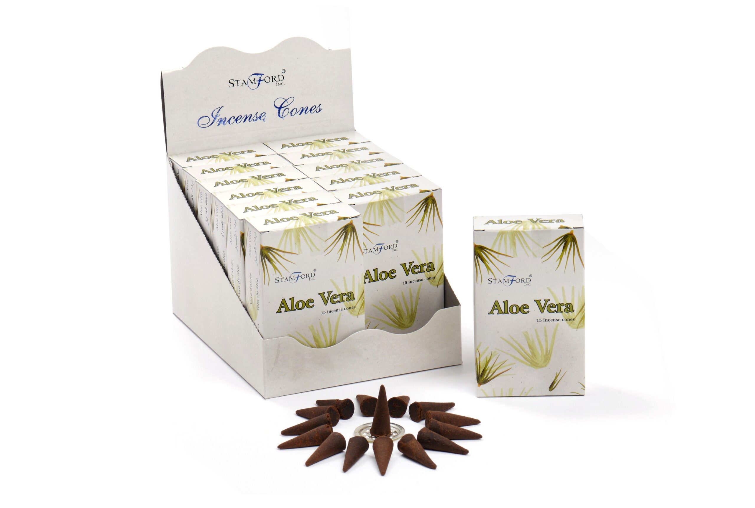 Second image of Conos de incienso de Aloe Vera