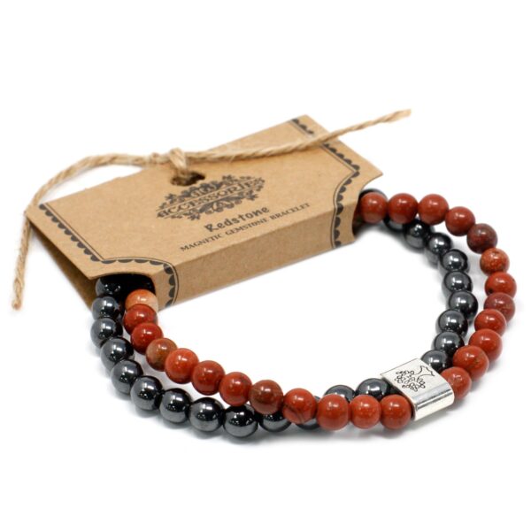 Second image of Pulsera de Piedras Preciosas Magnéticas - Piedra Roja