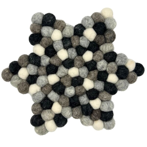 Second image of Tapete central de fieltro con forma de estrella (38 x 18 cm, color gris multicolor)