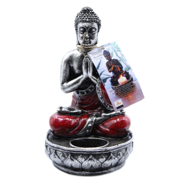 Second image of Buddha Porta Velas - Rojo - Med
