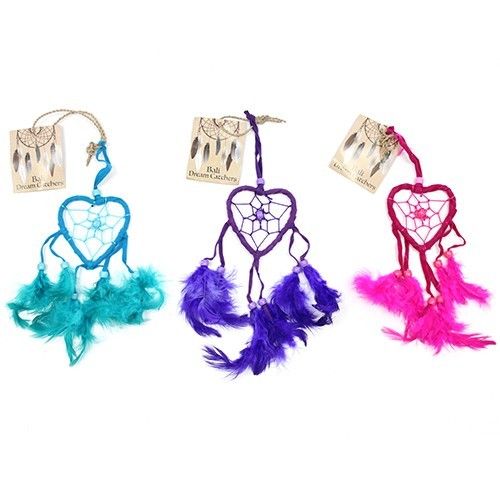 Second image of Atrapasueños Bali corazón peq - Turquesa/Rosa/Morado (Colores Surtidos)