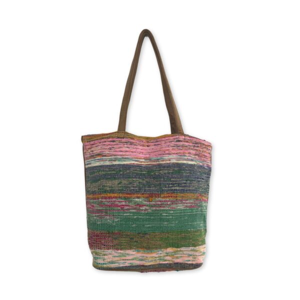 Second image of Bolso Grande de Tapetes Reciclados - Tonos Rosa