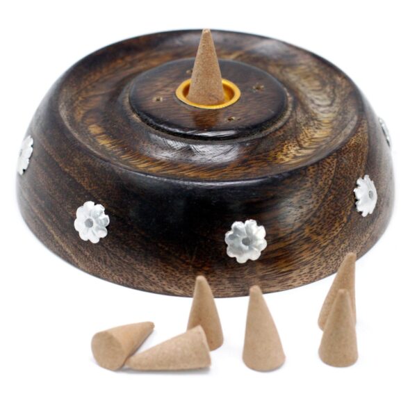 Second image of Cone & Stick Burner- Asst Design - Mango Wood