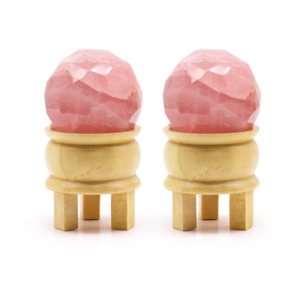 Second image of Bola Curativa de Piedras Preciosas y soporte - Cuarzo rosa