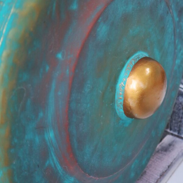 Second image of Gong de Meditación Mediano con Soporte - 35cm - Verde