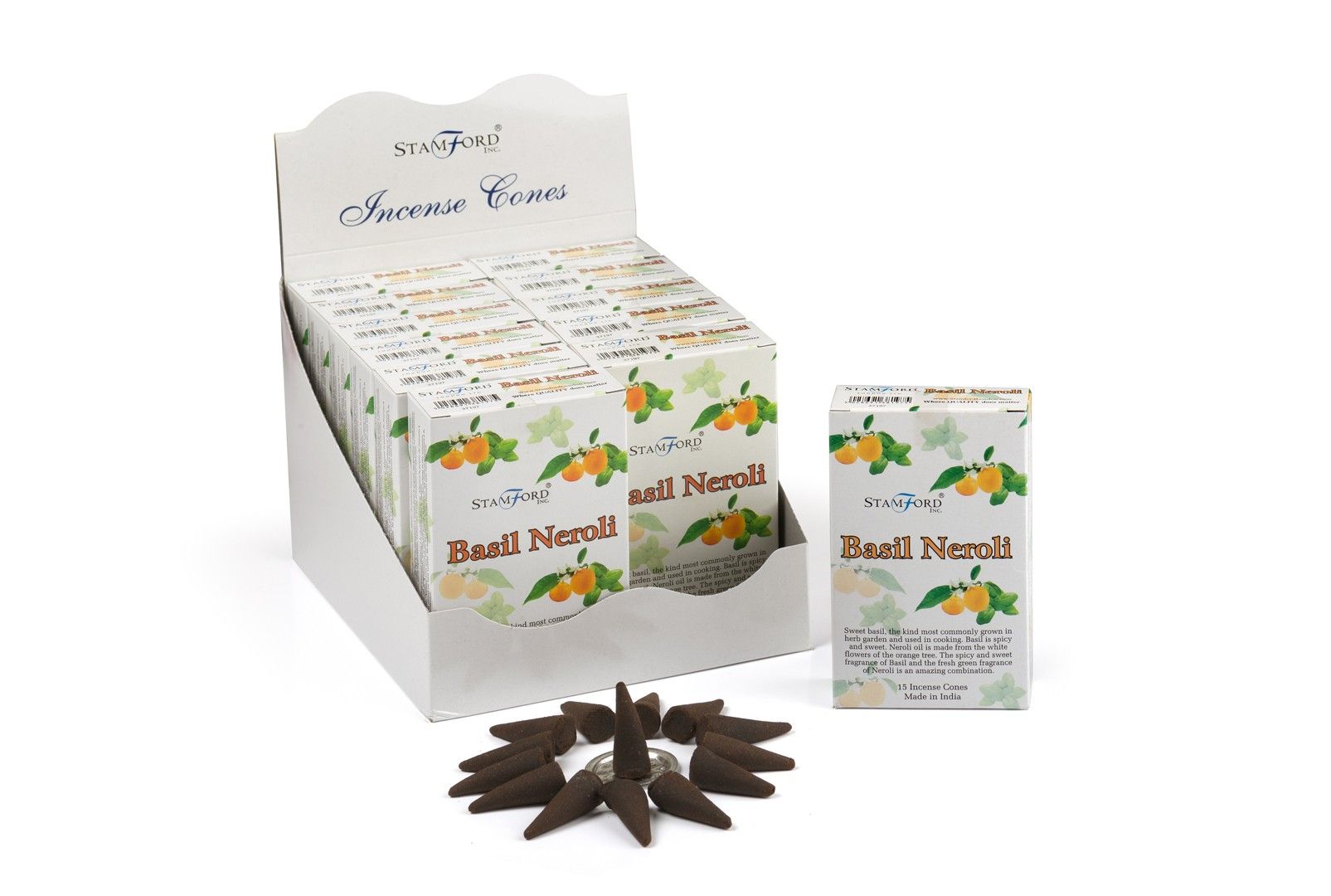 Conos De Incienso De Albahaca Y Neroli
