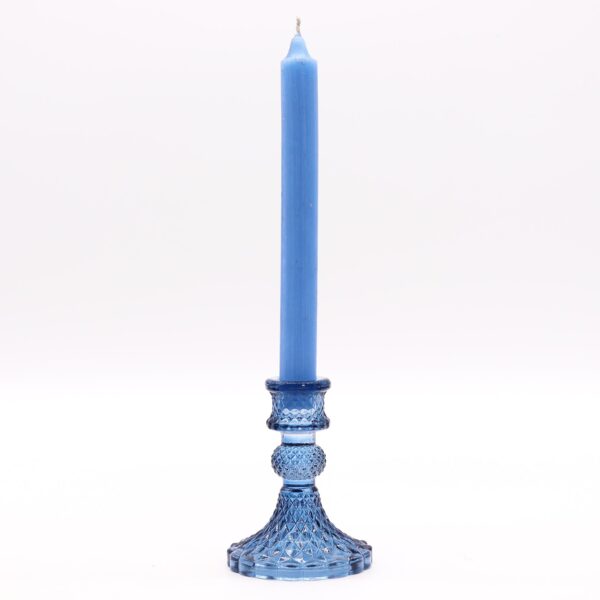 Second image of Portavelas vintage para cena - Azul real