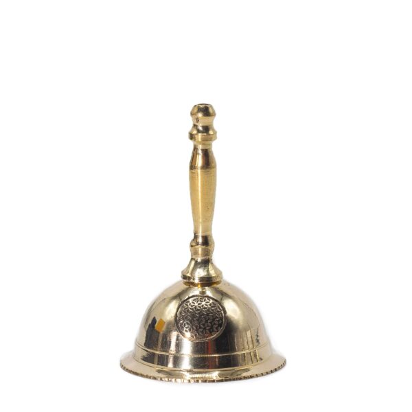 Pequeña campana de latón para altar - Flor de la Vida