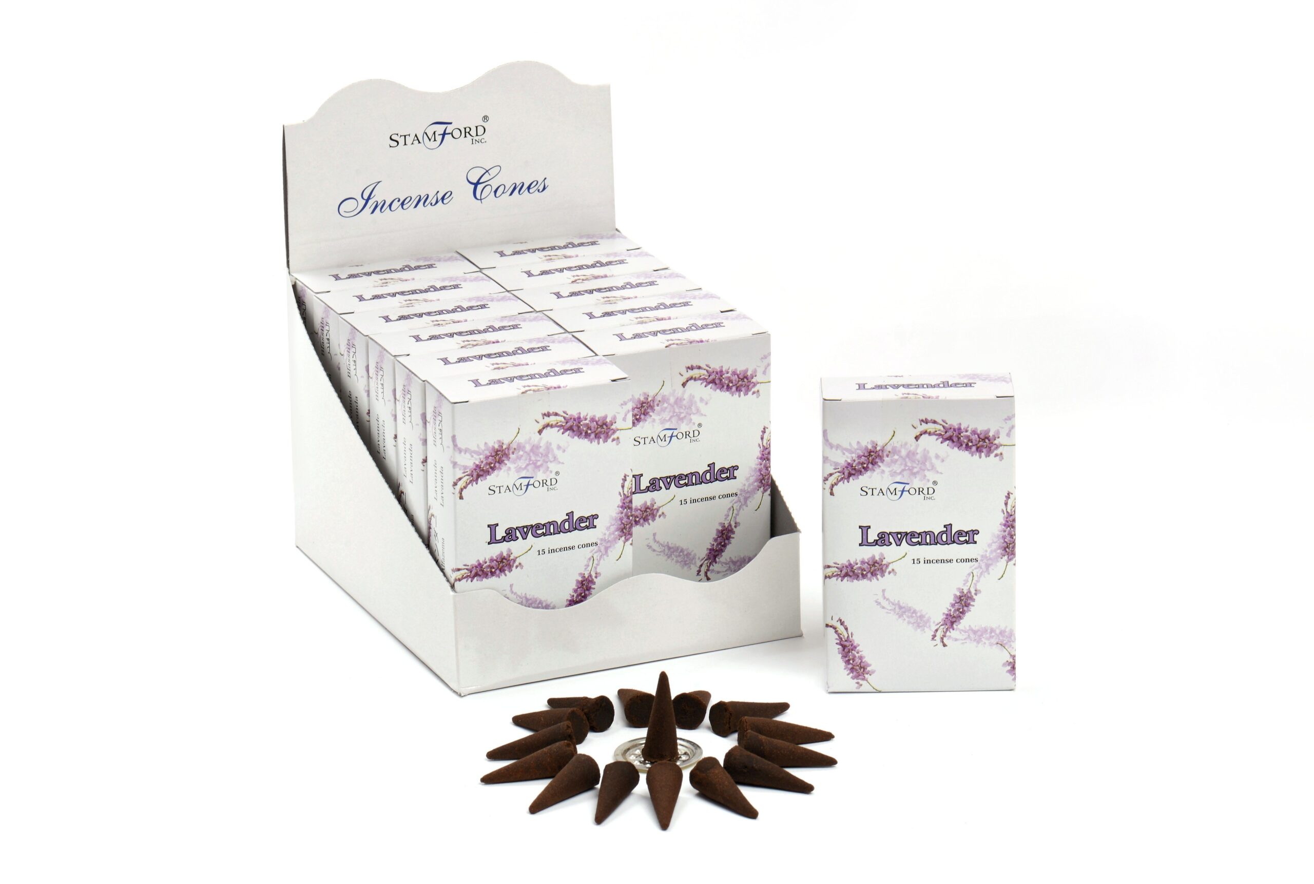 Second image of Conos de incienso de lavanda