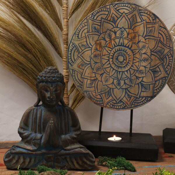 Second image of Buddha Feng Shui Set - Mandala Floral - Azul