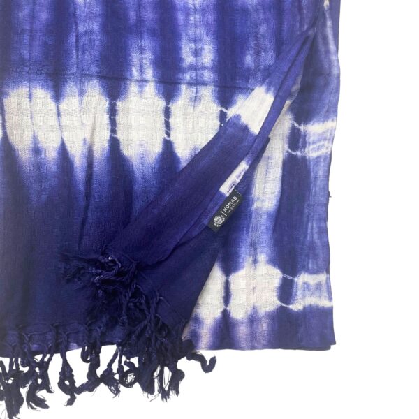 Second image of Boho Java Art Estola/Bufanda - Rayas índigo - 62x200cm