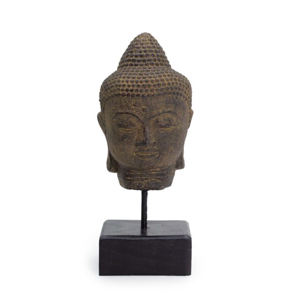 Second image of Cabeza de Buda en Reposo sobre Soporte - Gris
