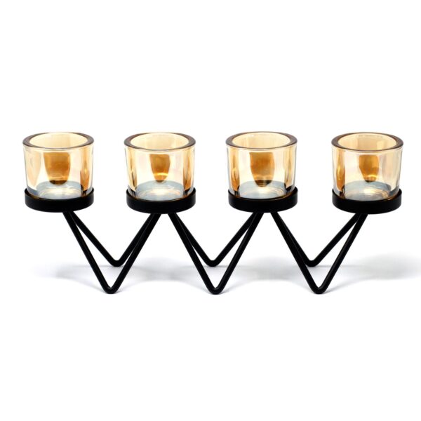 Second image of Candelabro de Hierro - zigzag- 4 Tazas