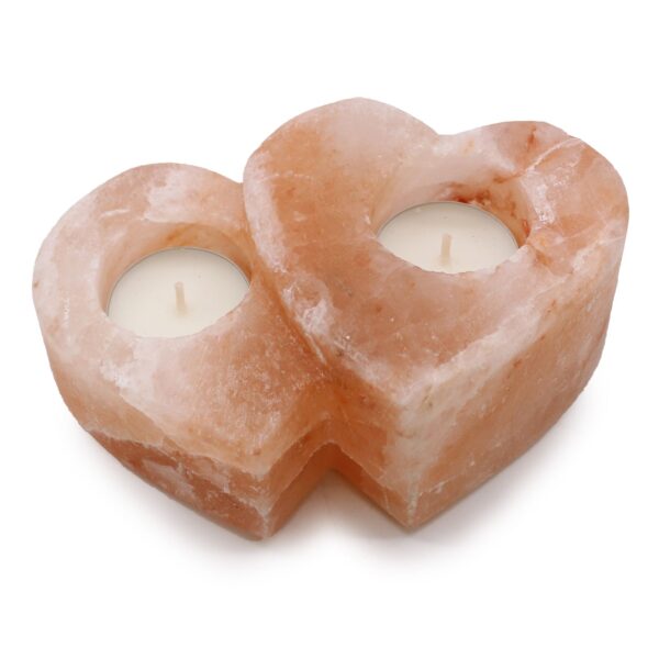 Second image of Portavelas Sal Doble Corazón 1Kg
