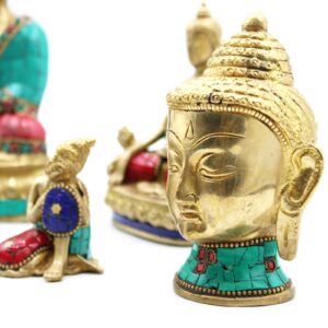 Figura de Buda de Latón - Cabeza Med - 8 cm