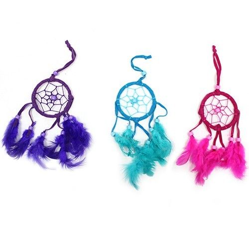 Second image of Atrapasueños Bali aro peq - Turquesa/Rosa/Morado (Colores Surtidos)