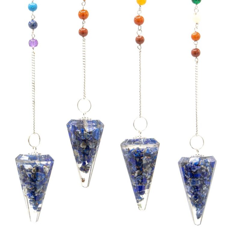 Second image of Péndulo de chakra de poder de orgonita - Lapis