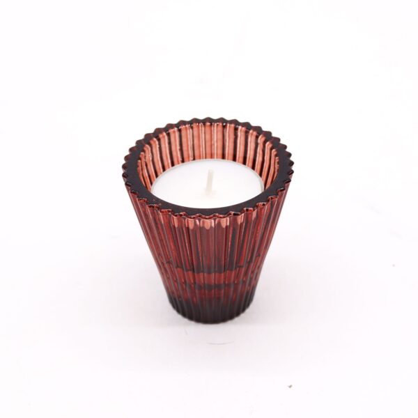 Portavelas reversible para cena / vela de té - Rojo Vampiro