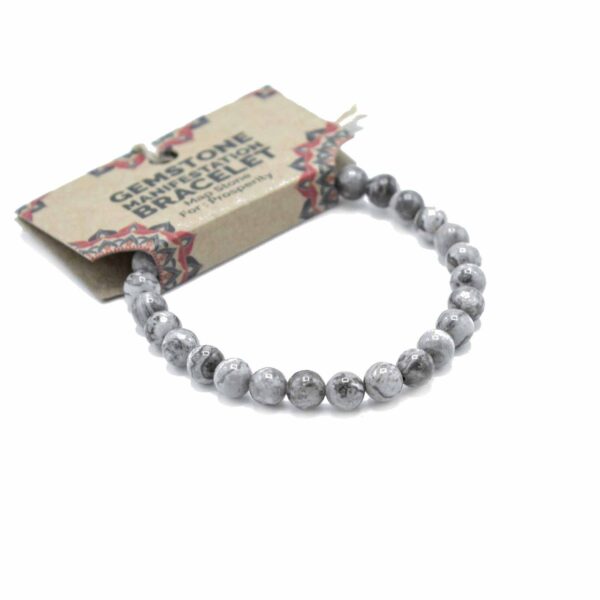 Second image of Pulsera de manifestación de piedras preciosas - Piedra de mapa - Prosperidad