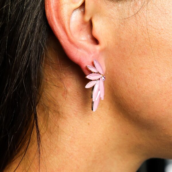 Second image of Pendientes de Cristal Vintage - Hadas - Cuarzo Rosa