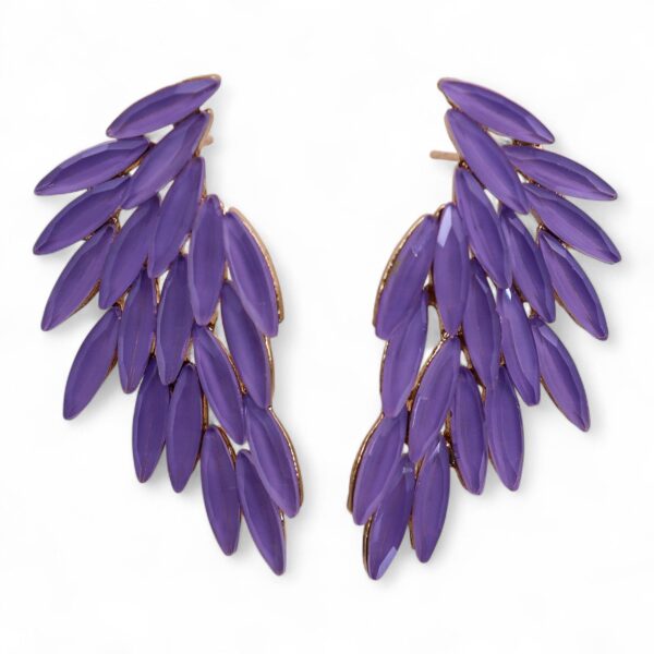 Second image of Pendientes de Cristal Vintage - Alas de ángel - Lavanda