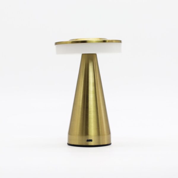 Second image of Lámpara táctil - Tallo alto de cobre - USB (C) - Recargable (400 vatios)