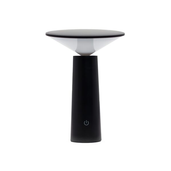 Lámpara táctil - Champiñón negro ajustable - luz con patrón USB (C) - Recargable (2000 vatios)